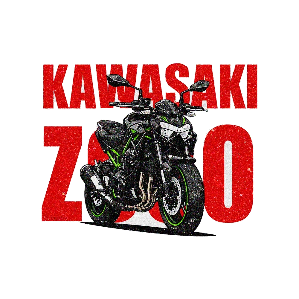Green Black Sportbike Glitter Sticker